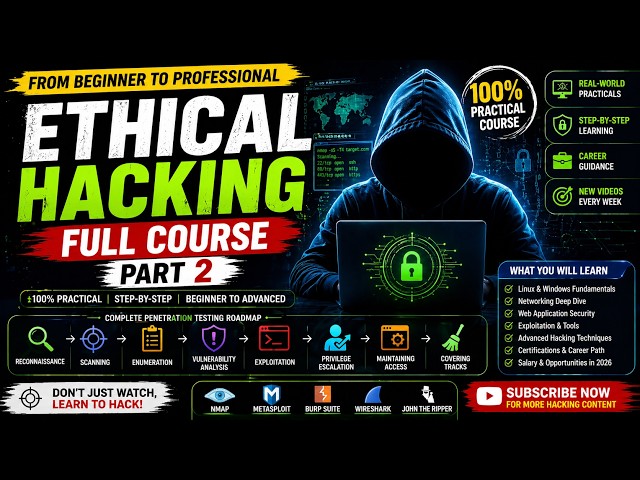 Ethical Hacking Full Course in 1 Video (9+ Hours) | Learn Ethical Hacking Step by Step