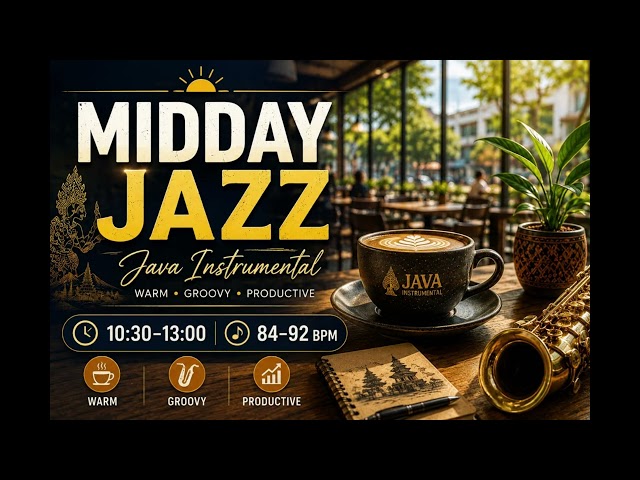 Midday Jazz | Relaxing Cafe Music for Work & Study | Java Instrumental