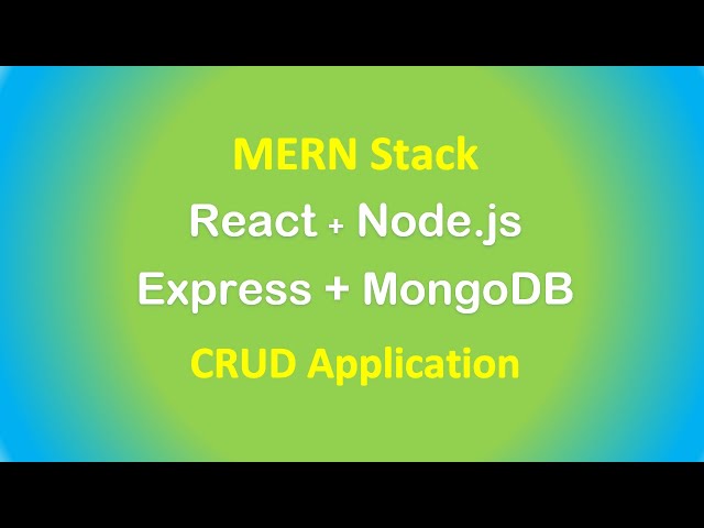 React.js + Node.js Express + MongoDB example: MERN stack CRUD App