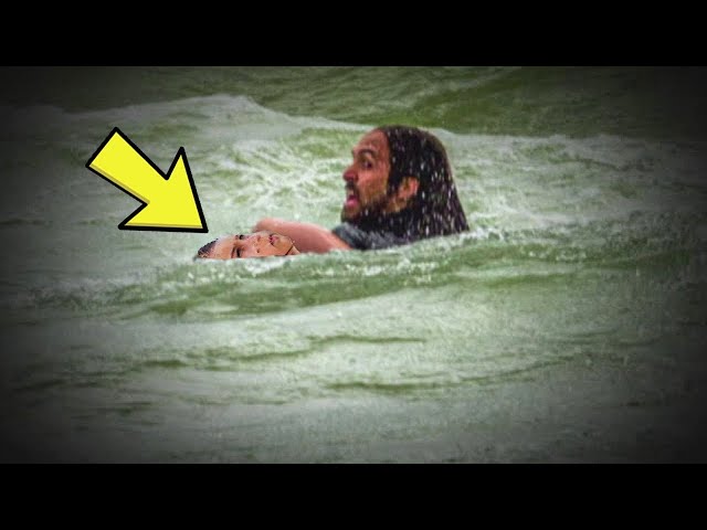 Man In Water Feels Something Hit His Leg, Then Sees Tiny Foot Pop Up