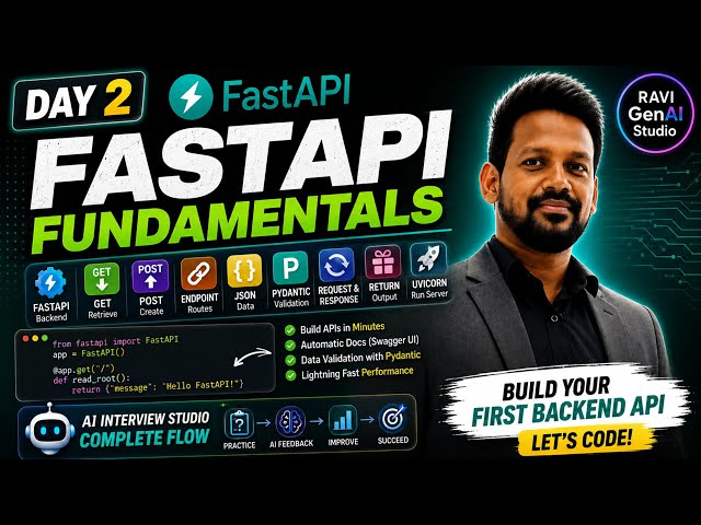 FastAPI Fundamentals in Minutes | Day 2: Build Your First Backend API
