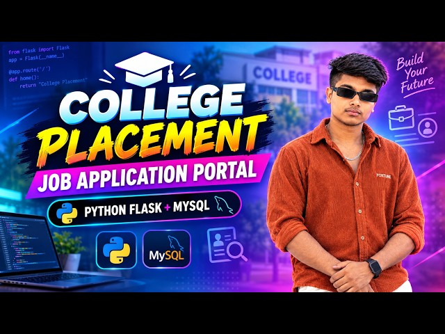 🔥 COLLEGE PLACEMENT JOB APPLICATION PORTAL | Python Flask + MySQL | MCA/BCA Project