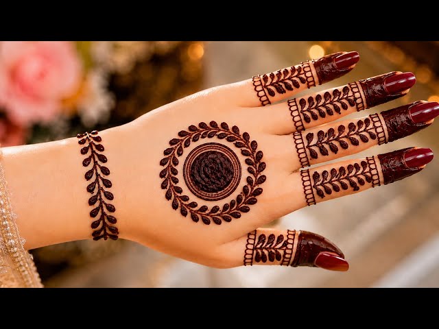 😍Mehndi design easy and simple and beautiful | New beautiful simple back hand mehndi design /#henna