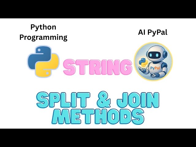 82. Split Join Methods #pythonmethods #stringmethods #python
