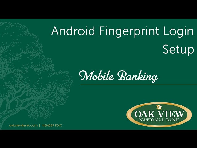 Mobile Banking - Android Fingerprint Login Setup