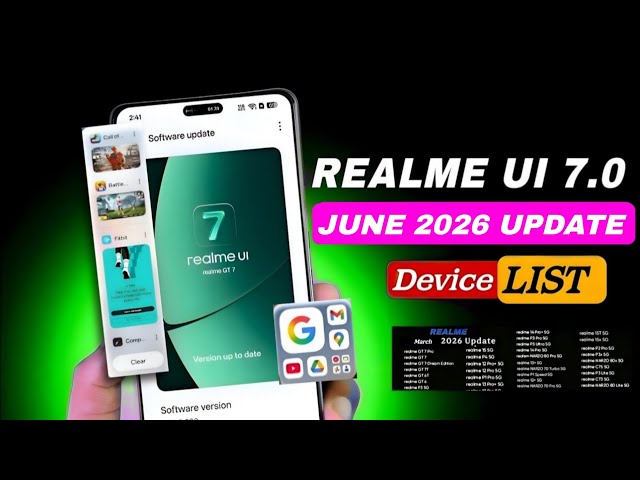 Realme UI 7.1 June 2026 Stable Updated Full Device list | realme Android 16 Update & Top Features ⚡