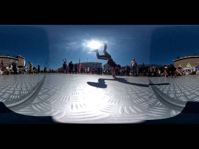 360 degree video Breakdance demo on  liberation day eindhoven- strijp s