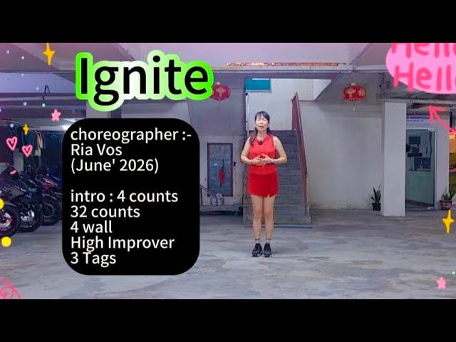 Ignite line dance (Tutorial) 3/8/26