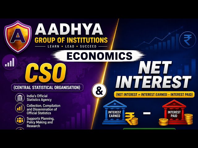 CSO (Central Statistical Organisation) & Net Interest | Economics in One Shot