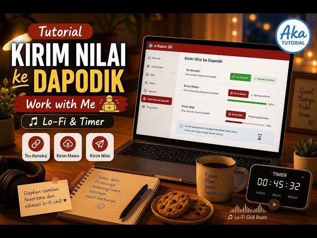 Tutorial Kirim Nilai ke Dapodik | Work with Me | Lo-Fi & Timer