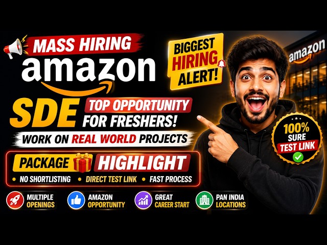Amazon Off Campus Drive 2026 | SDE & Data Associate Hiring | Freshers Apply