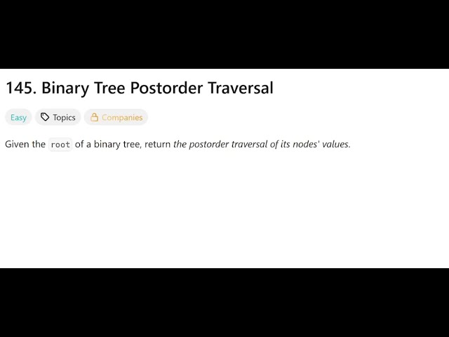 Binary Tree Postorder Traversal | @faang-academy