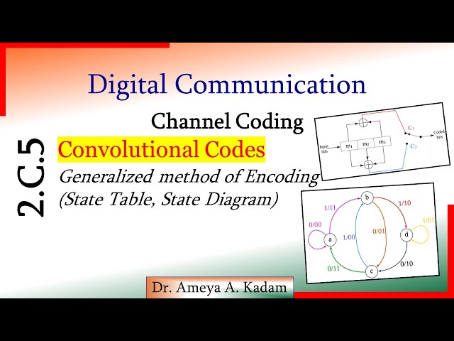 2.C.5 Convolutional Codes: Generalized Encoding (State Table, State Diagram)