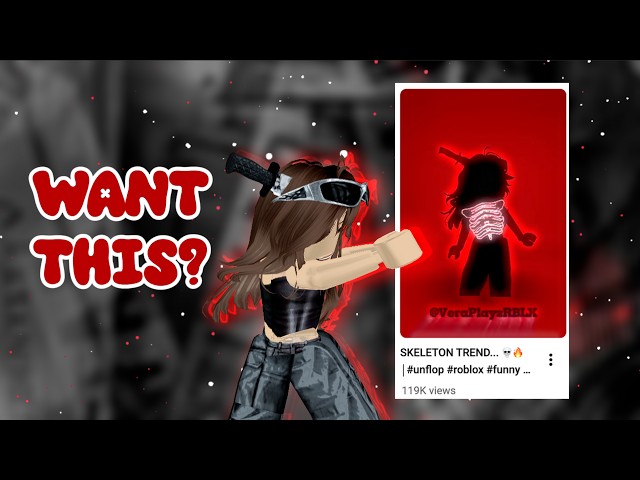 SKELETON TREND TUTORIAL⏐#unflop #roblox #funny #viral #trending #dance