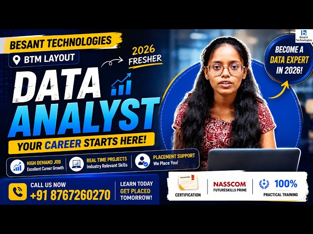 Data Analyst Course Bangalore | 2026 Freshers Career Roadmap 🚀 | Besant Technologies
