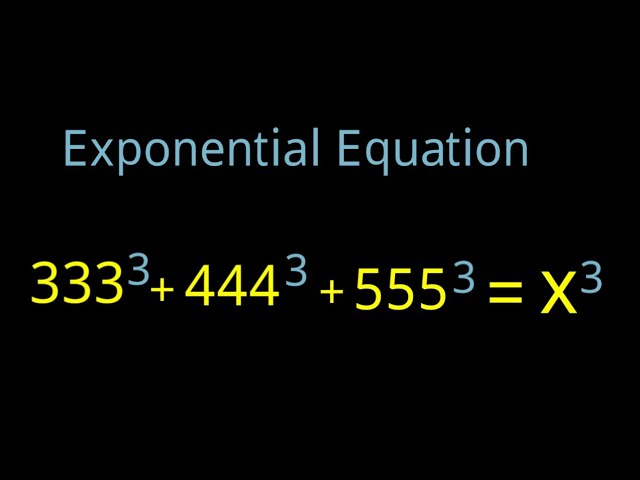 An Exponential Equation 