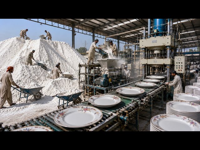 Incredible Factory Mass Production Process Of Making dinner Set Plates 