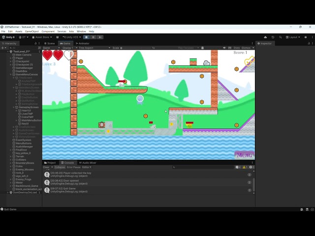 2Dplatformer Code requirements and explinations