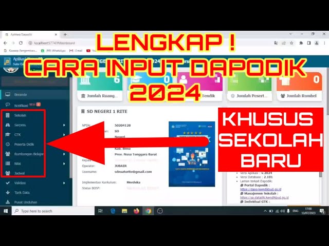 CARA MENGERJAKAN DAPODIK SEKOLAH BARU