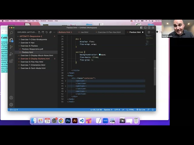 Web Development: Flexbox / Orientation / Dark Mode