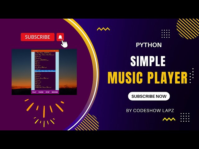 Simple Music Player 🎧🎶🤩 | CodeShow LapZ | 2022 |