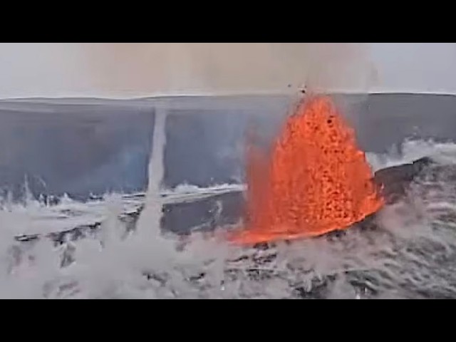 Wild Scene at Kīlauea: Twin Steam Vortices Form During Episode 48 Lava Fountaining (June 1 2026)