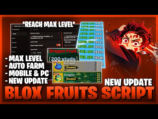 [🔥] Blox Fruits Script - No Key, Auto Farm, Fruit Sniper, Auto Mastery & More! 🔥