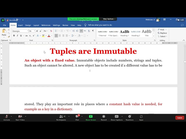 Python tuples in detail