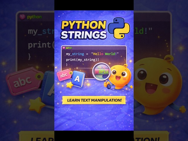 Python Strings 🔥 |  Every beginner must learn this 👨‍💻  #shorts #youtubeshorts #viralvideo #python