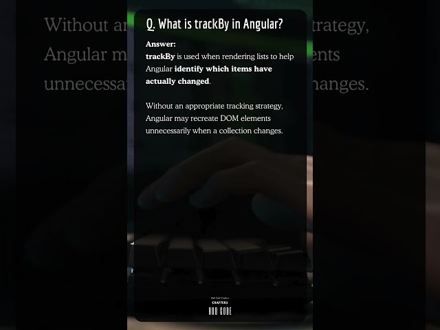 Angular trackBy: The Secret to Faster Lists ⚡ #frontendcourse #developer #coding #codeflow