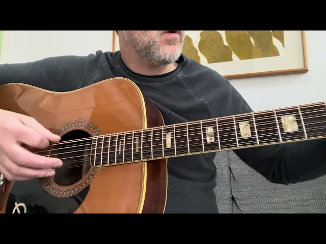 Early 1970s Epiphone badged FT-165 12 string made by Aria