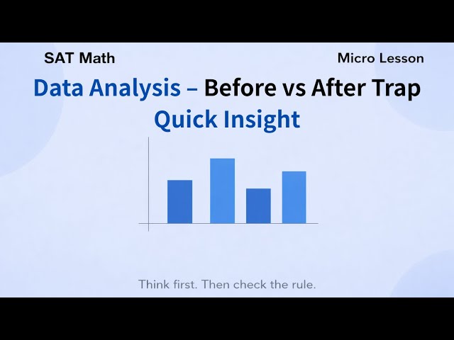 SAT Math – Data Analysis | Quick Insight: Before vs After Trap