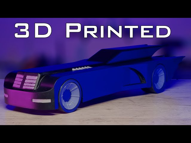 Designed and 3d printed Batman ANIMATED SERIES BATMOBILE + stl  file / Scale Addiction