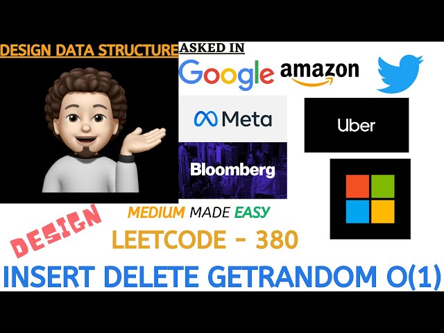 Insert Delete GetRandom O(1) | Detailed | Google | Leetcode 380