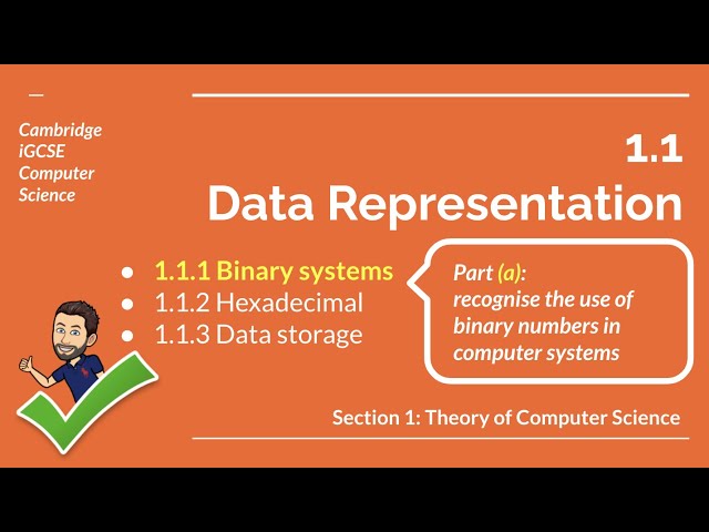 iGCSE Computer Science: 1.1.1 (a) – Data representation - Binary Systems