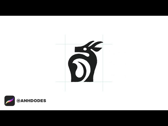 Negative Space Goat & Leaf logomark design process credit: @anhdodes - Anh Do - logo designer