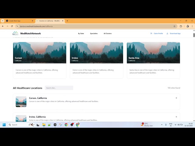 Create a page in react js