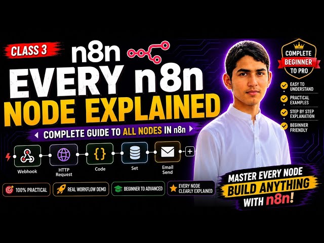 n8n complete course in Urdu /hindi | chapter 3 for beginner| n8n full course 
