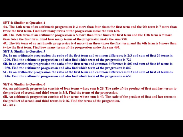 CLASS10  MATHS  AP  SUMS   FOR   80+:STUDENTS