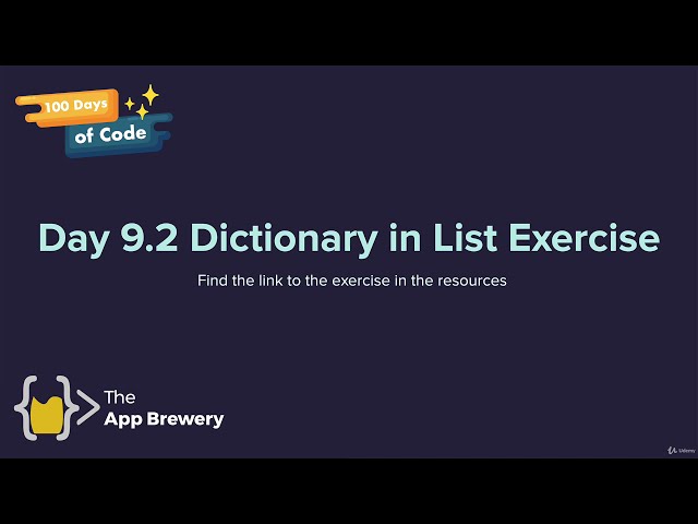 [Interactive Coding Exercise] Dictionary in List | 100 Days of Code: Complete Python Pro Bootcamp