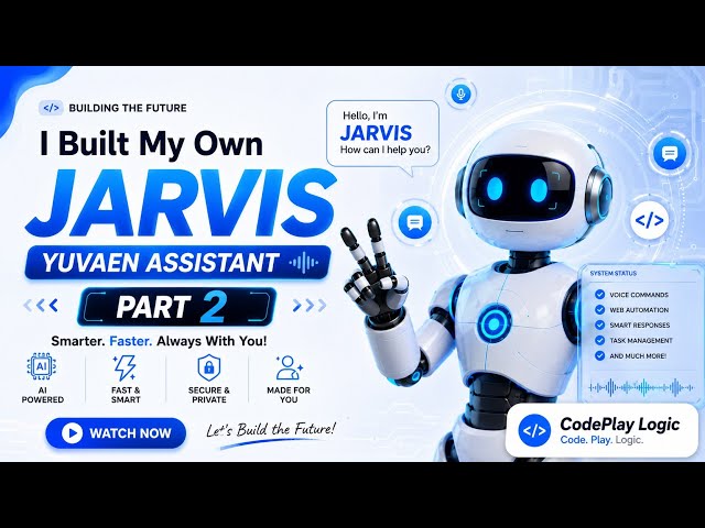 Jarvis AI Part 2 🤖🔥 | 50+ Smart Voice Commands Explained 😱   #coding #jarvis #javascript #fyp #viral
