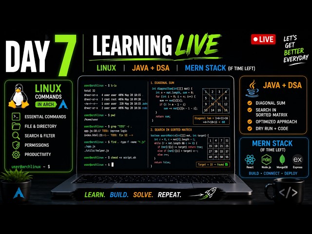 Becoming a better DEVELOPER Live | Day 7