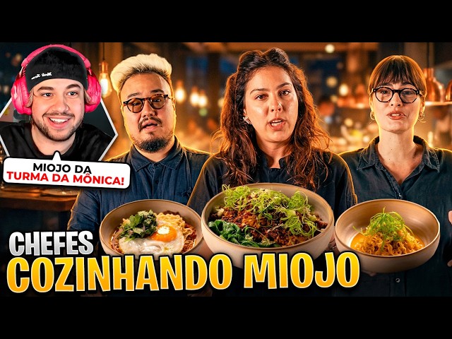 3 CHEFS DE COZINHA FAZENDO MIOJO GOURMET! - React Mohamad Hindi