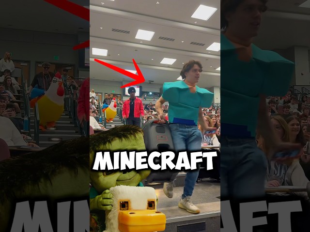 They went to SCHOOL with CHICKEN JOCKEY😱 (Minecraft Movie)