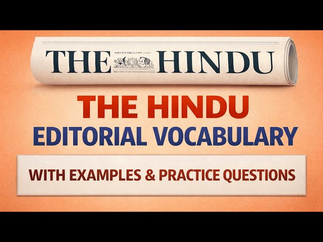 The Hindu Editorial Vocabulary | With Examples | Newspaper Vocabulary from The Hindu