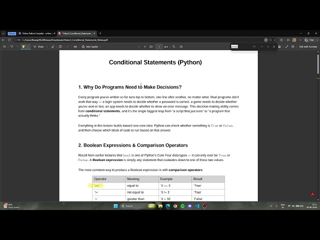 Python Conditional Statements & Loops | Complete Beginner Tutorial