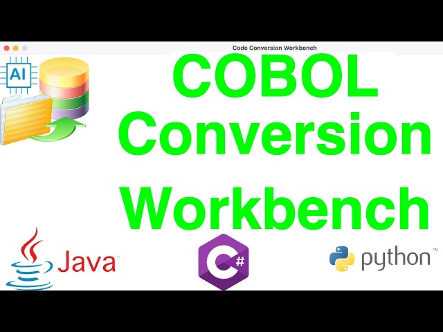 Automated Conversion of COBOL to Java, C# and Python using the Code Conversion Workbench