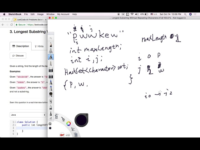 LeetCode Tutorial 3. Longest Substring Without Repeating Characters