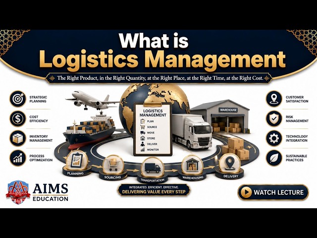 What is Logistics Management? Meaning, Basic Functions, Examples & Strategies| AIMS Education