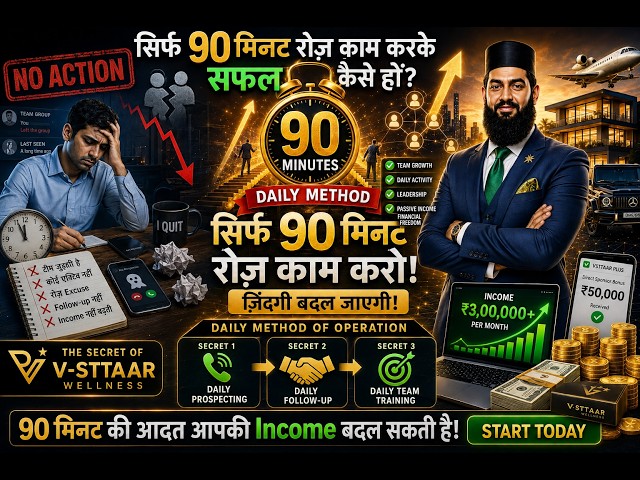 **नेटवर्क मार्केटिंग में पार्ट-टाइम सफलता का राज | 90 Minutes Daily Action Plan**